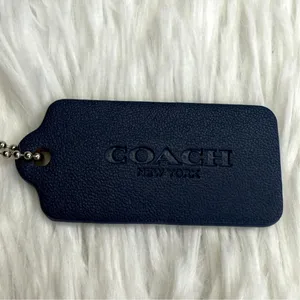 2" COACH Blue Fob Bag Charm Hang tag Hangtag thumbnail 1