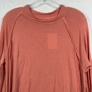 Free People We The Free Pinched Cheeks Linen Blend Tunic Top Coral‎ Pink Small thumbnail 7