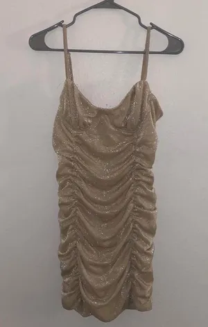 Princess Polly Champagne Rabara Mini Dress thumbnail 2