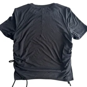 Lululemon Ribbed Crop Top Black Size 4 Micro Modal Side Tie thumbnail 3