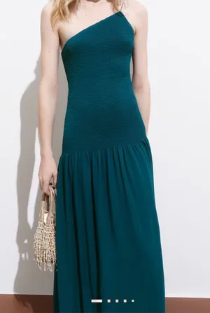 Asymmetrical Dress With Gathered Body thumbnail 1