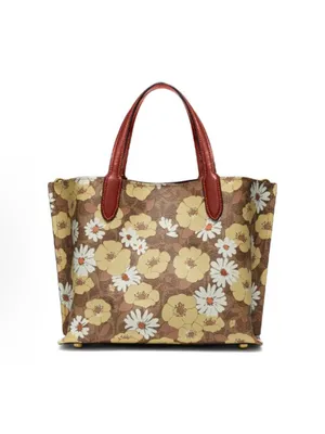 Coach Willow Tote Bag 24 In Signature Canvas With Floral Print NWT，c9721 thumbnail 5