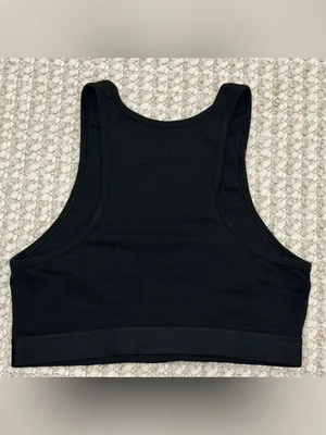 Victoria's Secret Shine Patch High-Neck Racerback Bralette Size Medium black thumbnail 14