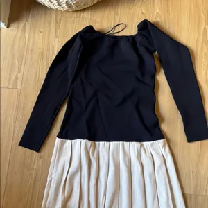 Meshki Black and Cream Long Sleeve Dress thumbnail 5