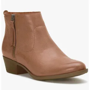 Lucky Brand Booties Size‎ 10 Leather Brown Low Heel Ankle Boots thumbnail 1