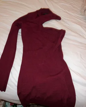These Three Boutique Maroon One Shoulder Dress thumbnail 1