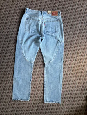 Levi's 501 Straight Jeans - Light Blue Denim thumbnail 5