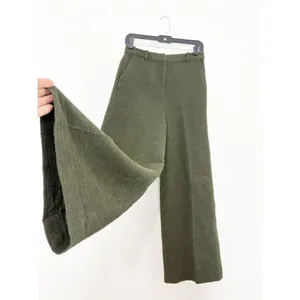 L’agence Pilar Tweed Wide Leg Pants Size 2 Green Textured Chic Quiet Luxury thumbnail 9