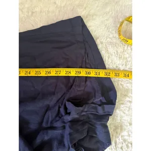 Lulus Significant Sweetie Navy Blue Tie-Back Skort Romper Size Large Linen Beach thumbnail 9