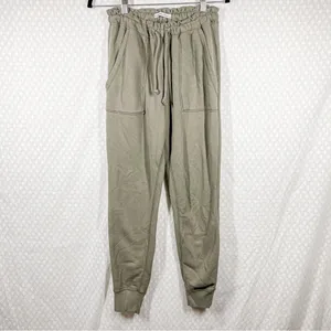 Abercrombie & Fitch Green High‎ Rise French Terry Jogger Sweatpants thumbnail 3