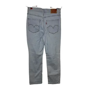 Levi's Womens‎ Jeans 724 High Rise Straight Crop Distressed Light Wash Denim 26 thumbnail 5