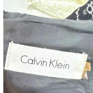 Calvin Klein Black Floral Lace Sheath Dress Boat Neck Sleeveless Size 6‎ thumbnail 3