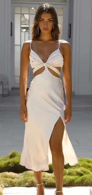 Champagne Midi Dress thumbnail 1