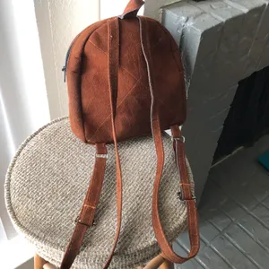 Mini colorful brown embroidered floral backpack thumbnail 3