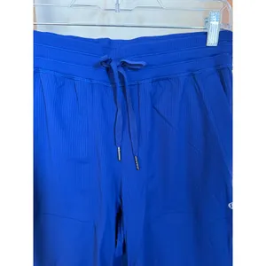 Lululemon Blue Ribbed Cargo Wide Leg Pants Size S thumbnail 3