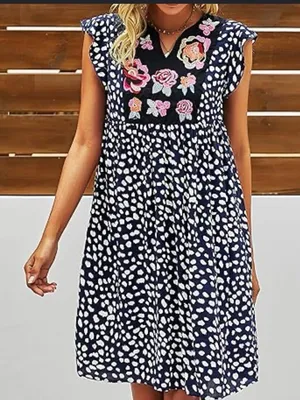 Kirundo Embroidered Leopard Mini Dress Medium thumbnail 1