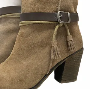 Mia Limited Edition Tooledo Leather Boots w/ Tassel & Buckle Belt Accent Sz 9M thumbnail 7