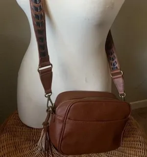 CARLOS by Carlos Santana Women's Libra Camera Bag Whiskey/Stitch Handbag thumbnail 1