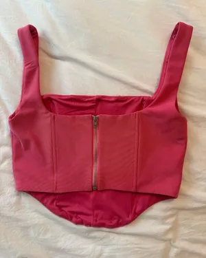 Edikted Isla Corset Top Pink thumbnail 2