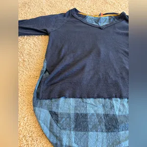 PILCRO long sleeve v neck flannel shirt thumbnail 5