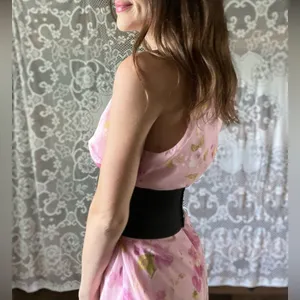 Vintage 90s Studio Y Sheer Slip Lined Floral Cottagecore Fairycore MIDI Dress thumbnail 2