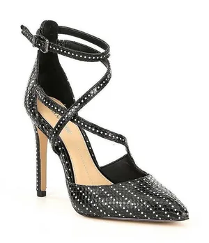 Gianni Bini Stiletto Heel in Black White Dot Size 5.5 thumbnail 1