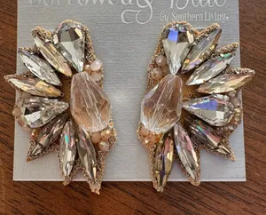 Borrowed & Blue by Southern Living Crystal Statement Earrings $28 Retail NWT thumbnail 1