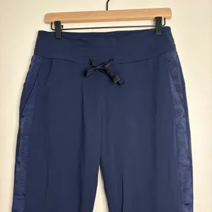 Athleta Small Tall Navy‎ Blue Side Stripe Athletic Jogger Lounge Pants thumbnail 2
