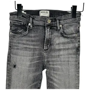 AGOLDE Sophie Skinny‎ Jeans Size 25 Silence Distressed Stretch Black Gray Jeans thumbnail 3