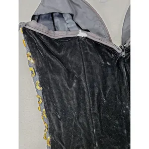 Gunne Sax‎ Dress Women 9 Black Gold Sequin Velvet Vintage 80s Prom Gown Formal thumbnail 4