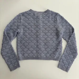 Mango Blue Textured Button Cardigan thumbnail 5