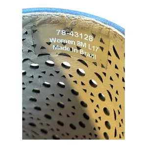 Johnston & Murphy Wedge Sandals Womens 8 Blue Laser Cut Espadrille‎ Thong Mules thumbnail 6