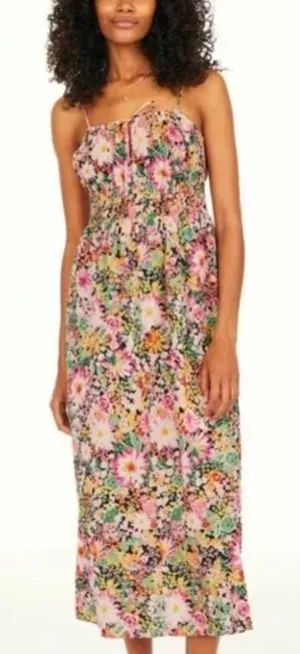 H&M Smocked Floral Cotton Dress thumbnail 1