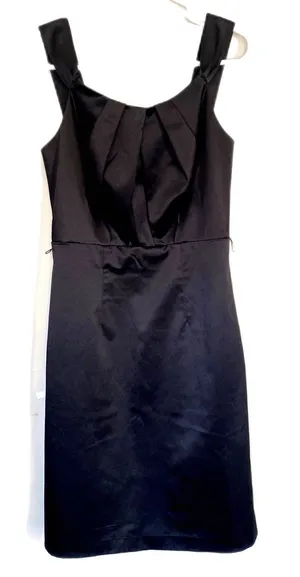 The Limited Event Satin Sheath Dress Pleated Bodice Little‎ Black Dress Size 2 thumbnail 1