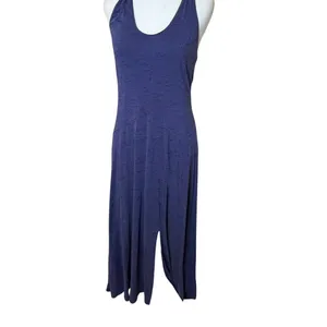 Anthropologie Maeve Melanie‎ Purple Knit Maxi Dress Size S Small Lace Back thumbnail 3