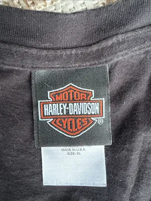 Harley-Davidson Black Women's Short Sleeve V-Neck Tee with Crystal Logo thumbnail 3