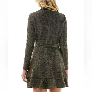 Sparkly Black Long Sleeve Cocktail Dress thumbnail 7