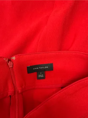 Ann Taylor Red Skirt Size 4 thumbnail 4