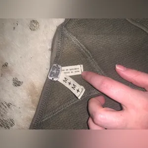 Free people we the free art school cuff olive green thermal boho fall M casual thumbnail 4