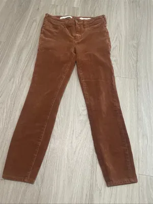 Anthropologie Skinny Corduroy Jeans - Rust Brown thumbnail 1