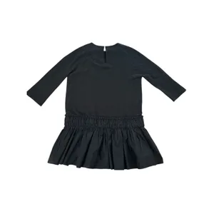 English Factory Drop Waist Mixed Media Dress‎ Medium Black Smocked Shift thumbnail 9
