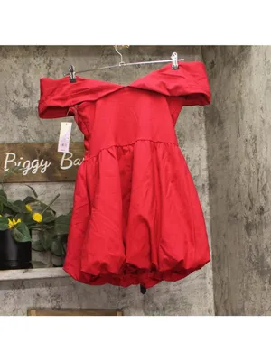 NWT Wild Fable Plunge Bubble Mini A-Line Dress 94775087 Red M thumbnail 3