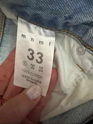 MNML Light Blue Denim Jeans with White Pocket Liner with Star application thumbnail 4