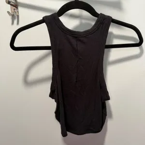 Lululemon Ribbed Cropped Tank Top Black Size 4 Athleisure Gym Wear thumbnail 4