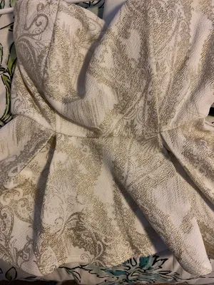 Boutique Strapless Gold And White Top thumbnail 2