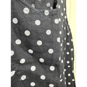 Luca Vanucci Womens‎ Navy Blue White Polka Dot Sleeveless Midi Tank Dress A-Line thumbnail 8