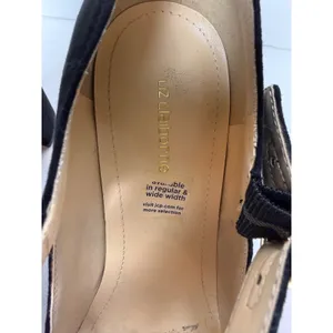 Liz Claiborne Savannah Mary Jane Pump Womens 9 Black Faux Suede 3.5" Heel Buckle thumbnail 5