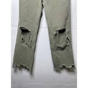 We The Free Maggie Mid Rise Olive Green Denim Jeans Womens Size 26 thumbnail 4