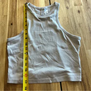 H&M Divided Ribbed Racerback Tank Top – Beige (Size L) thumbnail 3