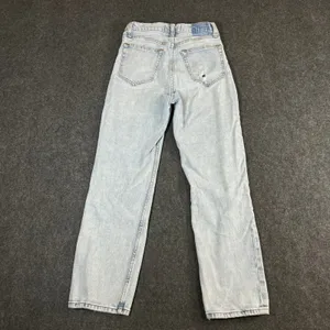 Abercrombie & Fitch Ultra High Rise Ankle Straight Jean Light Wash 27/4 Distress thumbnail 2